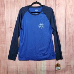 REI Co-Op Mens Long Sleeve Shirt Sz Small Pruple Stacked Tee NEW NWT