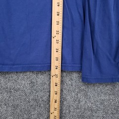 Polo Ralph Lauren Hooded T Shirt Mens L Large Blue Long Sleeve Drawstring Pony