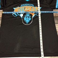 Brooklyn Mint Notorious Big Jersey Men’s L Blue Black V Neck New York Knicks