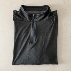 G.H. Bass & Co. 1/4 Zip Shirt Men’s XL Dark Greenish Gray Lightweight Stretch