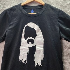 Moist Warren James LLC Beard Silhouette Graphic Tee Black Size Large 100% Cotton