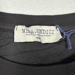 MIDA Undici Textured Crinkle T-Shirt Men’s M Black Premium Cotton Made Italy