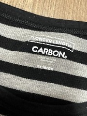 Carbon Shirt, Men’s Size XXL, White Gray Black, Striped, Long Sleeve