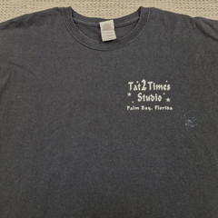 Tat2 Times Studio Shirt Mens XL Black Palm Bay Florida Tattoo Skull Tee Gildan