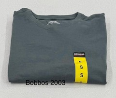 Kirkland Signature Men’s Pima Cotton Slub Tee, Dusty Blue, Size S