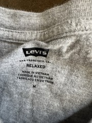 Levi’s 501 Men’s Embroidered T Shirt Gray Size Medium Short Sleeve Cotton Tee M