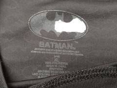 Batman Classic Logo Black Graphic T-shirt Sz XL All Over Logo Light Weight