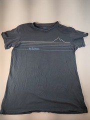 Kuhl Blue Logo Mens Navy Blue Graphic T-shirt Mens Large