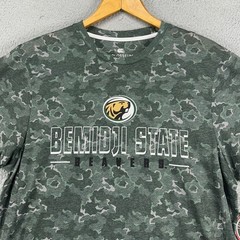 NEW Bemidji State Beavers T-Shirt Mens Large Green Camo Athetic Tee Colosseum