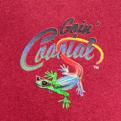 Going Coastal TShirt Mens Size Medium Red Crusin for a Brusin Humor