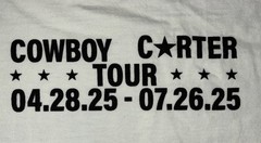 Beyonce CCT Official Tour Tee XL White Cowboy Carter Tour 2025 Merch NEW *spots