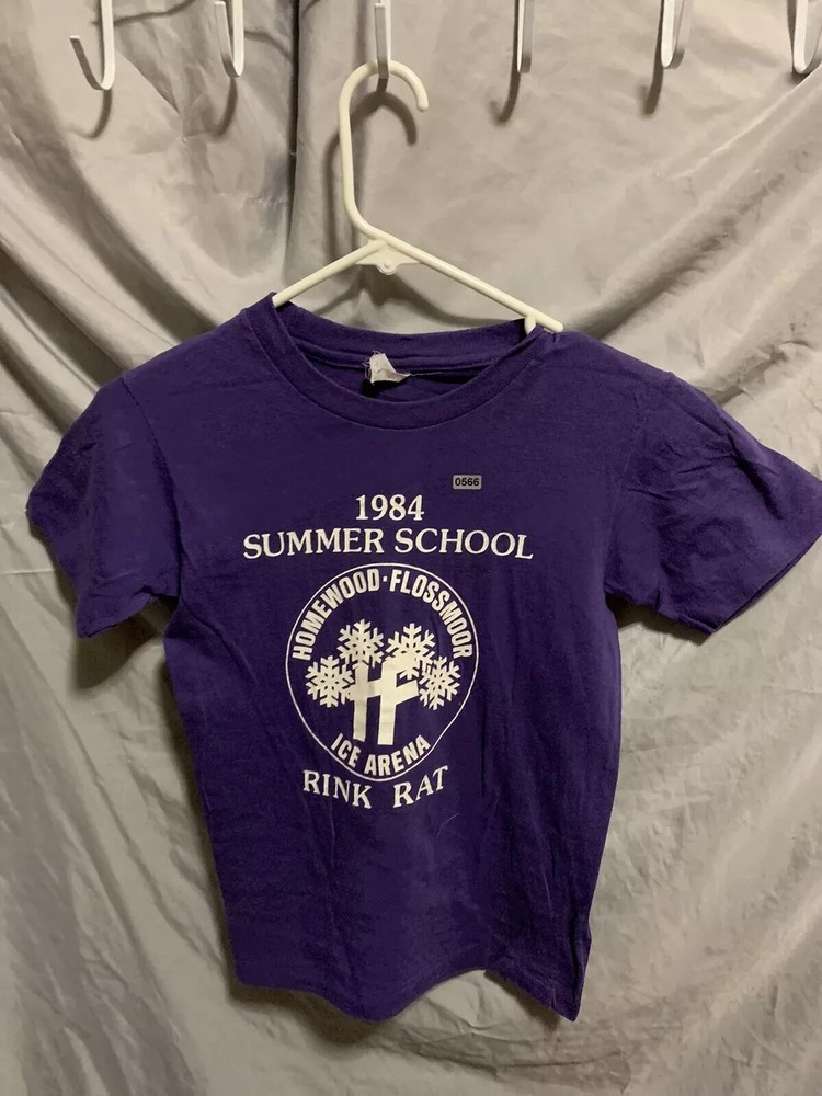 Vintage Sport T’s Shirt Adult Mens Large Purple Short Sleeve Summer School 80s