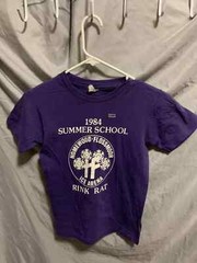 Vintage Sport T’s Shirt Adult Mens Large Purple Short Sleeve Summer School 80s