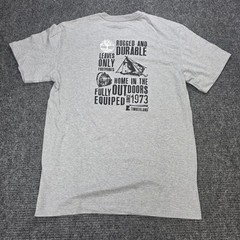 Timberland Graphic T-Shirt Men’s Size M Gray Back Letters 100% Cotton Soft NWT