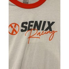 Augusta Sportswear T-Shirt Mens XL White Orange Senix Racing Ringer Tee XL