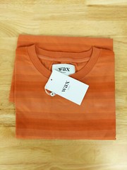 NWT Wax London Dean Striped T-Shirt in Rust Orange (Various Sizes)