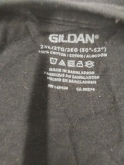 Gildan Heavy Cotton Tagless V Neck Layflat Collar Black Size 2XL T-shirts