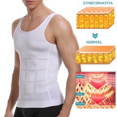 Men Slimming Body Shaper Belly Chest Compression Vest Girdle T-Shirt Tank Top US