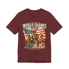 World Champs 1776 USA soldiers graphic Tee | American flag patriotic shirt