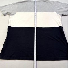 CSG Mens Colorblock Short Sleeve T-Shirt Gray White Black XL 100% Cotton Tee