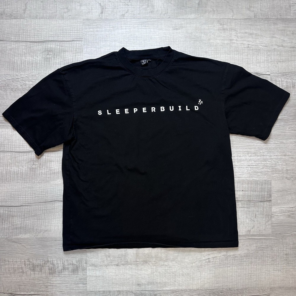 SleeperBuild Heavy Oversized Minimalist Tee Black Size Small Men’s Gym Workout