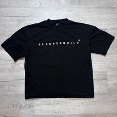 SleeperBuild Heavy Oversized Minimalist Tee Black Size Small Men’s Gym Workout