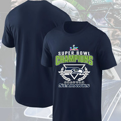 Seattle Seahawks 2026 Super Bowl LX Champions NFL Black T Shirt