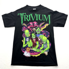 Trivium Shirt Men’s Black Double-Sided Heavy Metal Band Graphic Goblins Cotton
