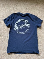 Blue Moon Beer Graphic Tee Shirt Size Small Tee Luv Denver Colorado