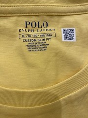 Polo Ralph Lauren T Shirt Custom Slim Fit Short Sleeve Yellow Men’s Size XL