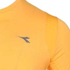 diadora Tech Run Crew Co Crew Neck Short Sleeve Athletic T-Shirt Mens Orange Cas