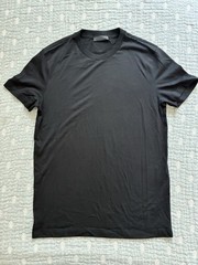 PRADA Men’s Black Crew Neck Short Sleeve Cotton Knit Logo T-Shirt Size S