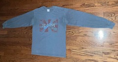 The Clarks Shirt Men Medium Restless Days Long Sleeve Crew Neck Gray Gildan Tag