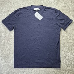 Collars & Co Cotton Silk T Shirt Mens Medium Blue Comfort Knit Luxury Beachy New