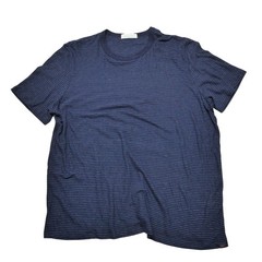 Faherty Shirt Mens 2XL Blue Striped Chambray Tee Cotton Modal Short Sleeve