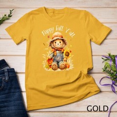 Happy Fall Yall Shirt Scarecrow Pumpkin Autumn Thanksgiving Unisex T-shirt