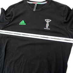 Adidas Harlequins Rugby SS T-Shirt Mens Large L UK42 Black 2019 Cotton