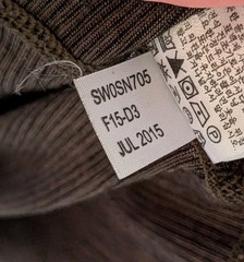 Smartwool Merino Wool Base Layer Top Men’s Large Brown Striped FLAWS* SW0SN705