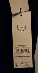 No Boundaries Men’s MEDIUM Oversize Cotton Tee BLACK T-Shirt #10726