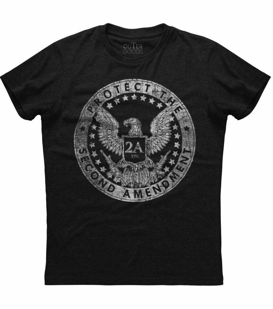 Mens Protect The Second Amendment 2A 1791 Gun Rights Patriotic T-shirt Eagle USA