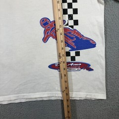 del amo motorsports redondo beach CA t shirt mens M white fair condition