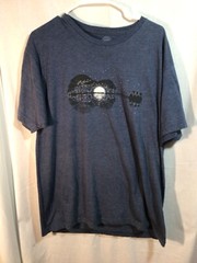 Ann Arbor (Guitar/Moon/Trees Graphic) Blue XL Cotton Blend T Shirt T15