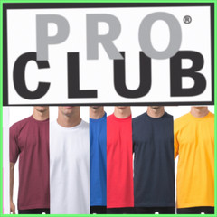 3 PACK PROCLUB PRO CLUB MENS PLAIN SHORT SLEEV T SHIRT HEAVYWEIGHT COTTON S-5XL