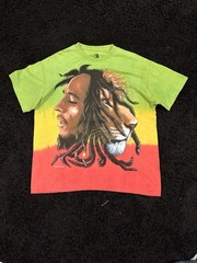 Zion Rootswear Men’s Green Yellow Red Rasta Lion Graphic Tee Cotton XL