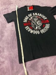 2 Sons Of Anarchy Shirts Redwood Original Moto Club OutLaw Black T Shirts Small