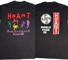 HEART “88 Bad Animals Tour Short Sleeve Unisex T-shirt Reprint S-5XL