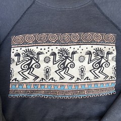 VTG Nature T-Shirt Sweatshirt Men L / XL Black Blue Lot Aztec Dogs Earth 80s 90s