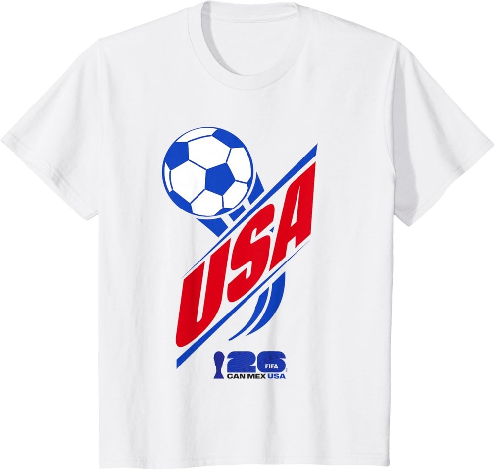 FIFA World Cup 2026 USA Host Country Soccer Ball Graphic T-Shirt