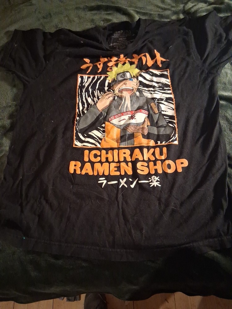 Naruto Shippuden Mens’ Anime Shirt Ichiraku Ramen Shop Adult T-Shirt, Large