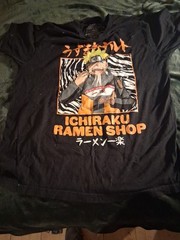 Naruto Shippuden Mens’ Anime Shirt Ichiraku Ramen Shop Adult T-Shirt, Large